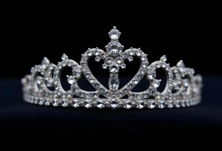 Exquisite Diamond Silver Crown and Crystal Tiara for Pageants